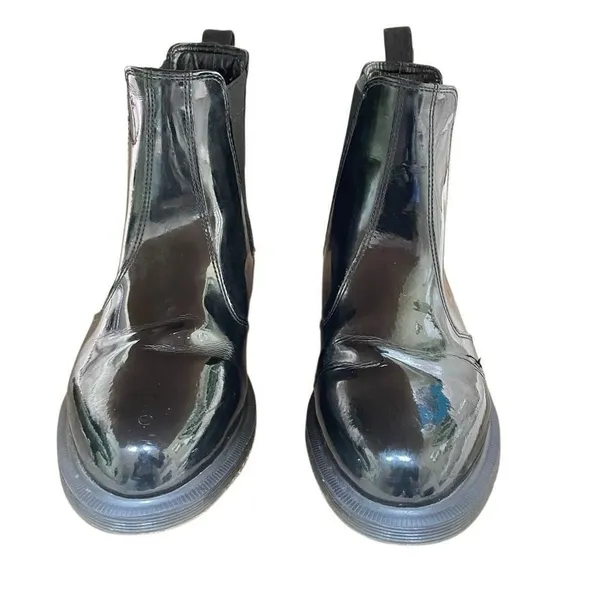 Dr. Martens Flora‎ Smooth patent leather Chelsea boots women’s 9/41black grunge - Image 4