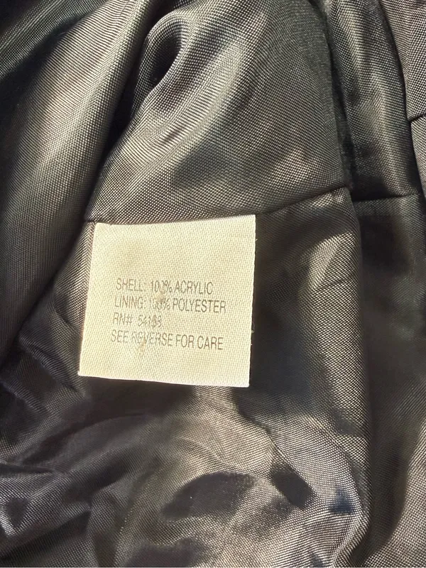 Calvin Klein Plum Tweed Jacket with Black Buttons Size 12 - Image 6