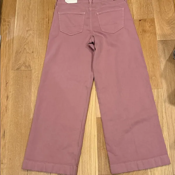 American Eagle low rise baggy Pink wide leg Jeans 10 Tall nwt‎ - Image 3