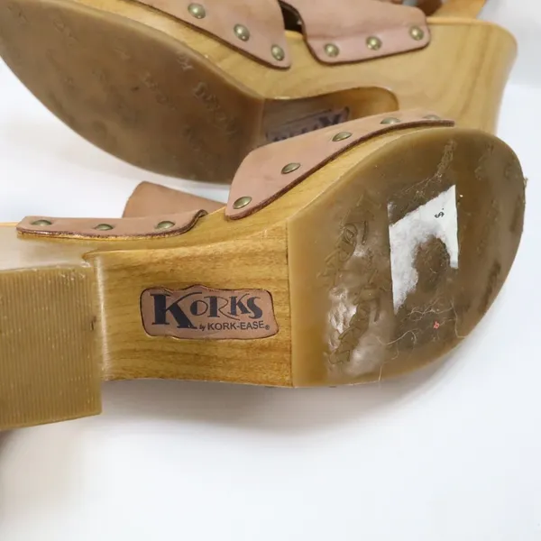 Korks by Kork-Ease Annaleigh Platform Wedge‎ Clog Sandals Size 9 M Dusty Rose - Image 7