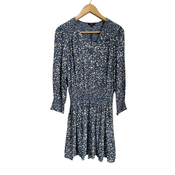 Rails‎ Zana Blue Ditsy Floral Long Sleeve Mini Dress Size M NWT Boho - Image 2