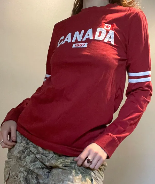long sleeve canada tee Red Size M - Image 3