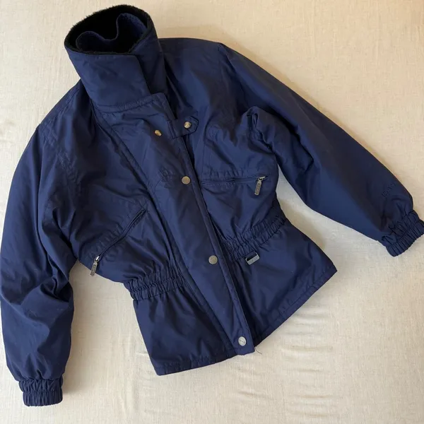Vintage Head Skiwear Navy‎ Blue Insulated Ski Jacket Women Size 10 retro snow - Image 11