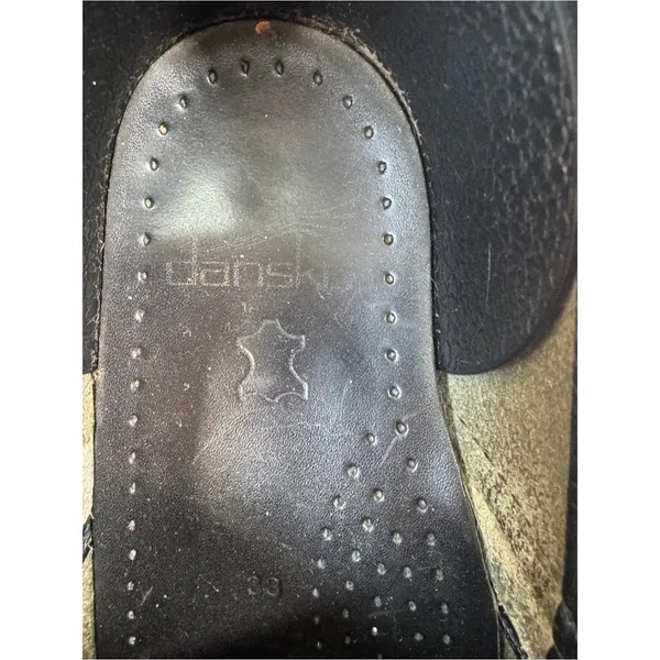 Dansko Green Leather Clogs Womens 7 Nursing Shoes Comfort Platform Casual - Image 5