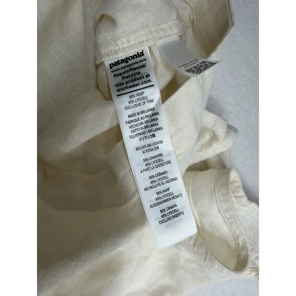 Patagonia Women's Garden Island Top Whole Weave Natural Size XL NWT - Image 10