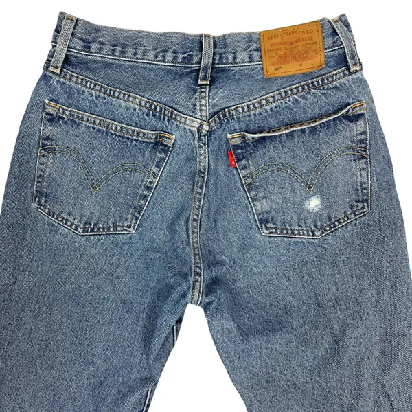 Levi's Premium 501 Jeans 28 Distressed Ripped Thrashed Grunge Straight Leg Denim - Image 11