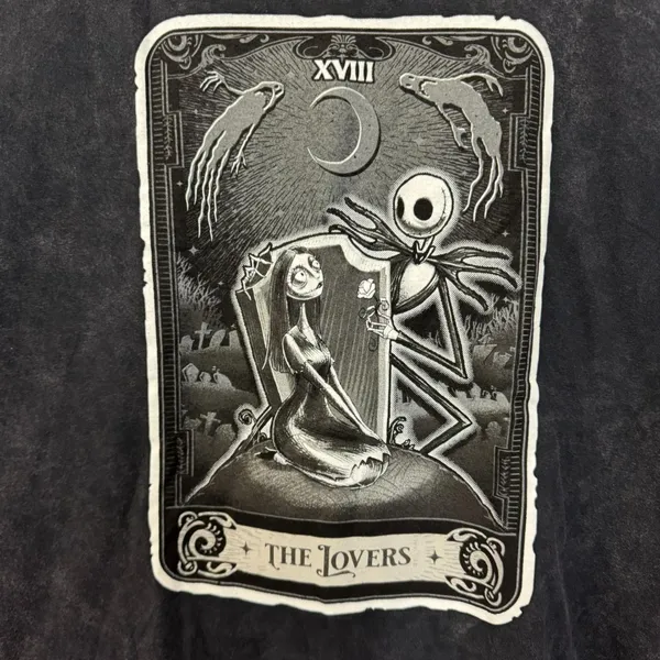 Nightmare before Christmas Lovers tarot card tee size 2xl. - Image 2