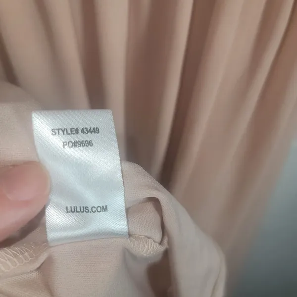 Lulus Heavenly Hues Blush Pink Chiffon Maxi Dress Small Pleated Plunging V-neck - Image 8