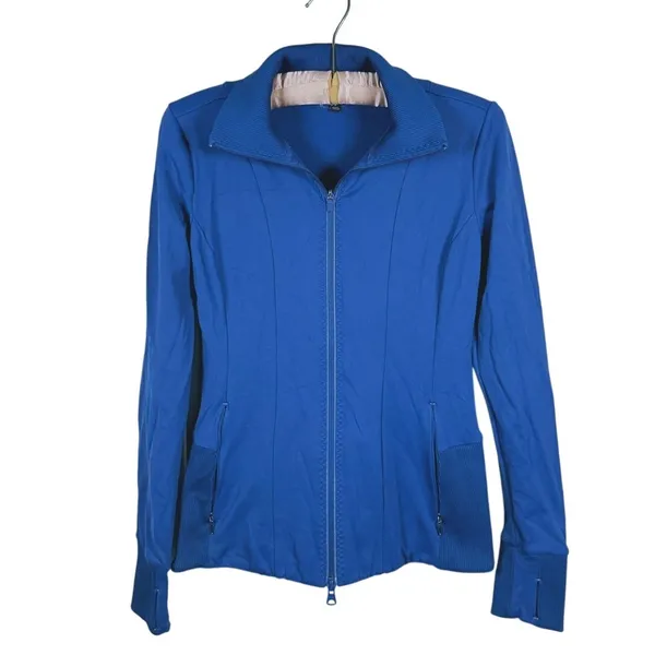 Athleta Ridge Full Zip Jacket Size Small Blue Athletic Hiking Outdoor Sporty - Image 2