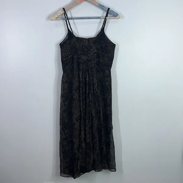 Rickie Freeman for Teri Jon chiffon animal print midi dress size 8 - Image 6