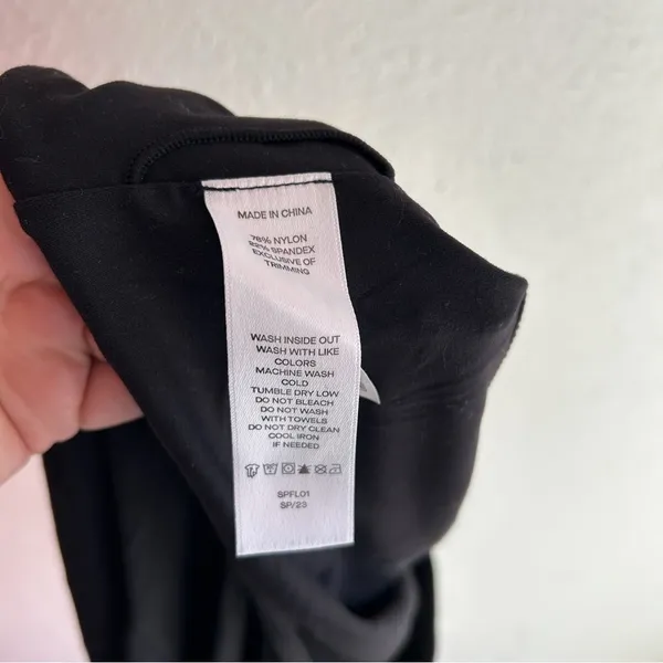 Quince Ultra-Form One-Shoulder Active Exercise Dress Black Sz Small Bra - Image 5