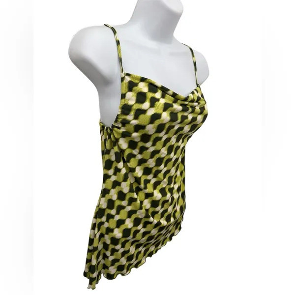 NWT Y2K Urban‎ Outfitters Geometric Green Top Size Small - Image 4