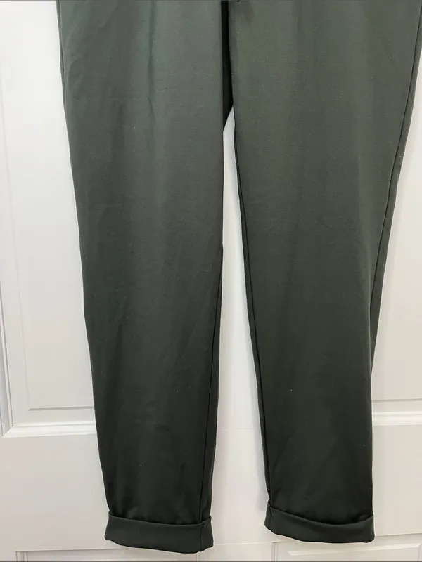 RachelZoe Dark Green Drawstring Pull On Waist Joggers - Size 6 - Image 4