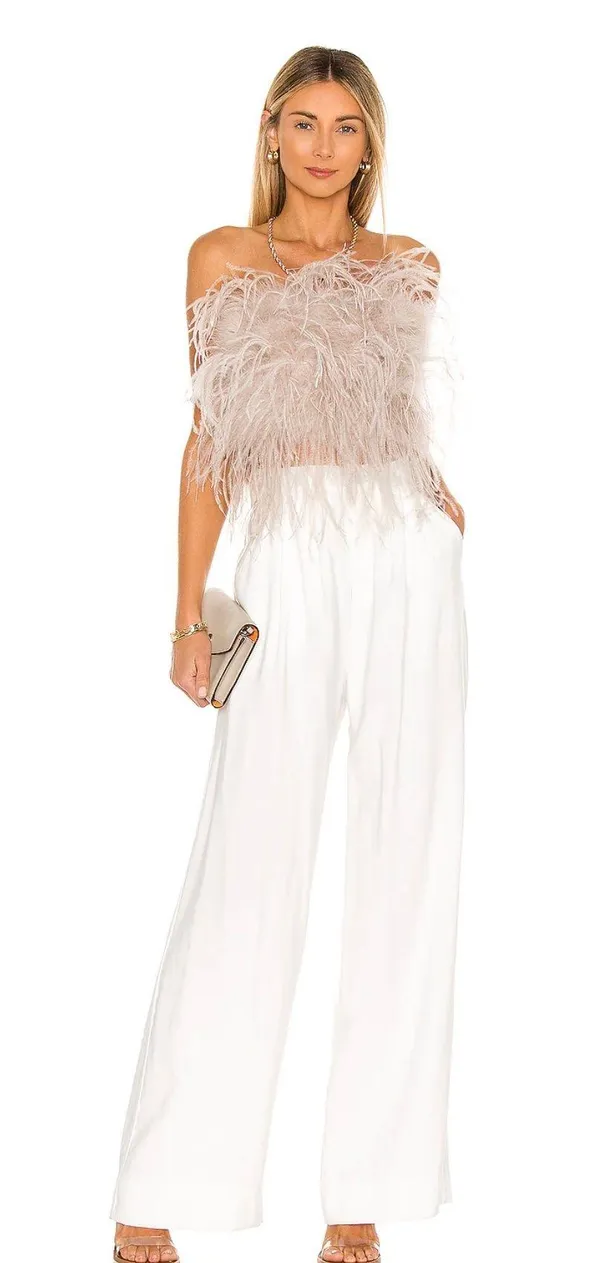 Revolve Lamarque Zaina Top: Feather Top - Image 4