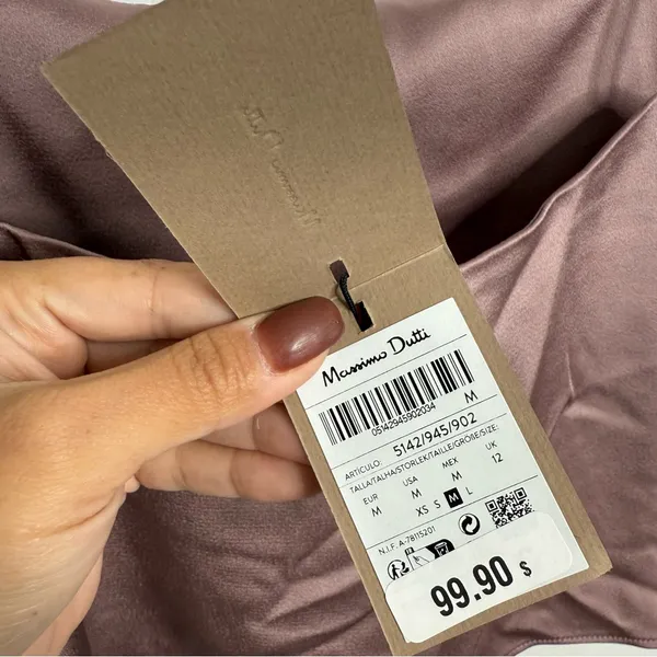 NWT Massimo Dutti Pink Strappy Satin Top Size Medium‎ - Image 7