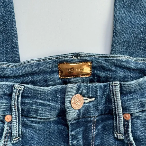 Mother High Waisted Looker Ankle Fray Jeans Walking on Coals Size 24 - Image 4