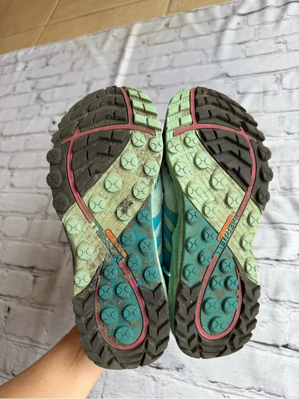 Merrell All Out Charge Trail Running Shoes 7.5 ALGIERS BLUE/ADVENTURINE Womens - Image 3