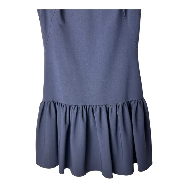 Black Halo Dress Women‎ 0 Navy Blue Sleeveless Marlee Flounce Hem A Line Mini - Image 5