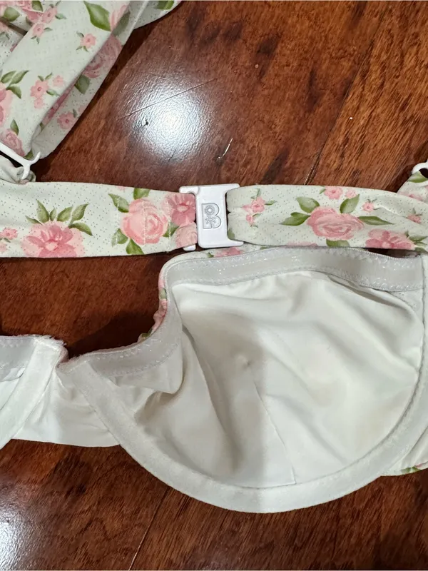 Blackbough Tiana Pink Floral Underwire Bikini Top Size M - Image 3