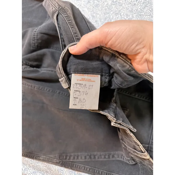 Citizens of Humanity Washed Black Grey Size 25 Jeans High Rise 24" Patch Pockets - Image 4