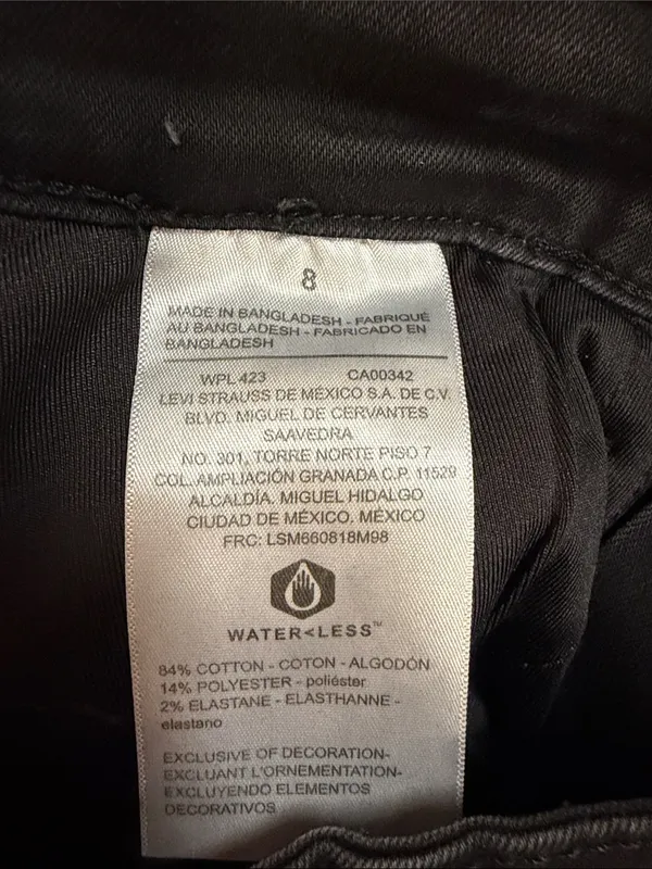 Denizen by Levi's High Rise Skinny Jeans - Black - Size 8 - Image 7