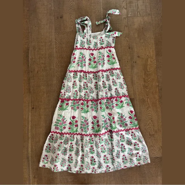 roller rabbit tie sleeve sleeveless midi floral dress - Image 3