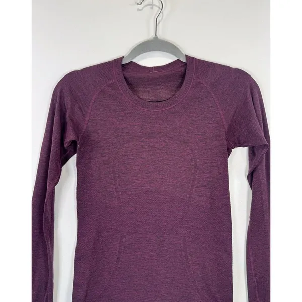 Lululemon Womens Top Purple Swiftly Tech Long Sleeve Crew Tee Stretch Size 4 - Image 7