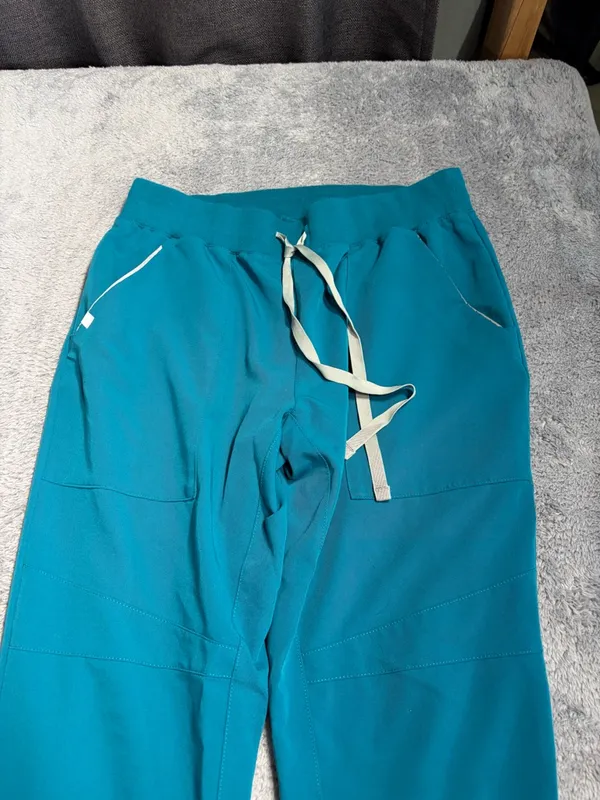 Figs pacific blue Teal Drawstring Jogger scrub Pants M/P - Image 3