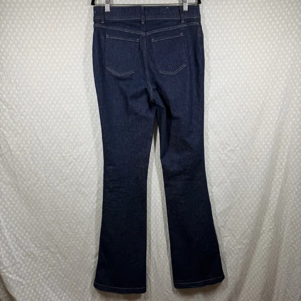 Spanx Dark Wash Jean-ish Flare High Rise Jeans‎ - Image 4