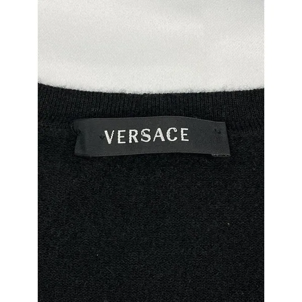 Versace Womens Black V Neck Long Sleeve Sweater Size 42 SKU 7360 - Image 3