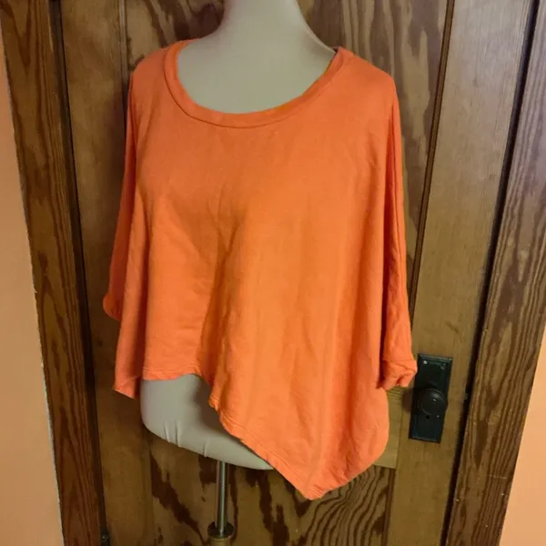 Bucket List Orange Slouchy poncho top - Image 6