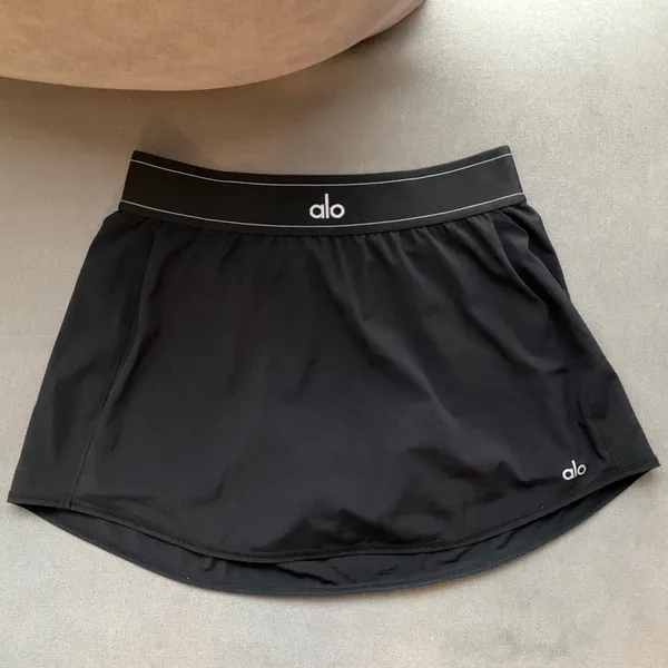Alo Yoga Match Point Tennis Skirt Black S - Image 2