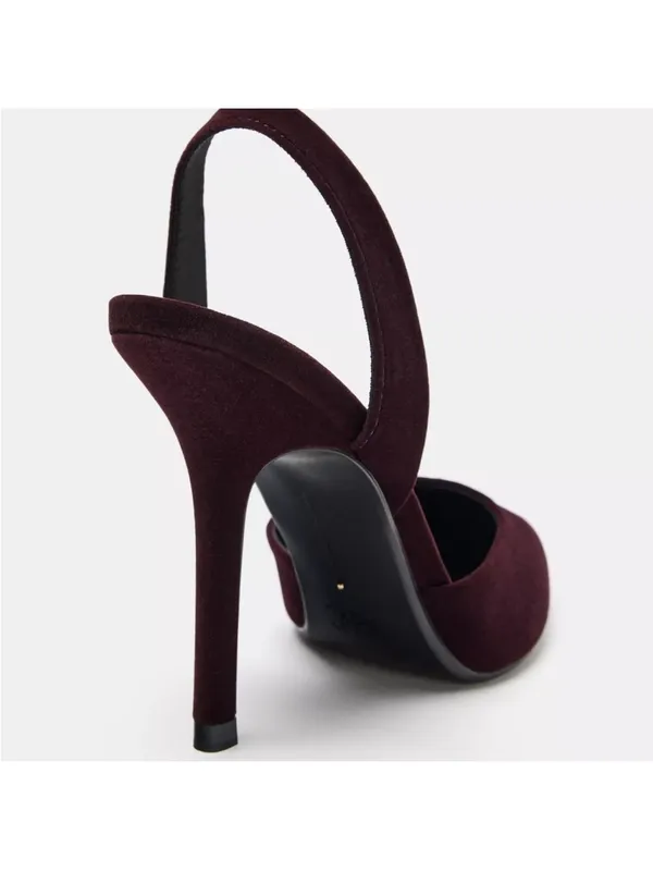 Zara velvet Pointed Slingback Heel - Image 3