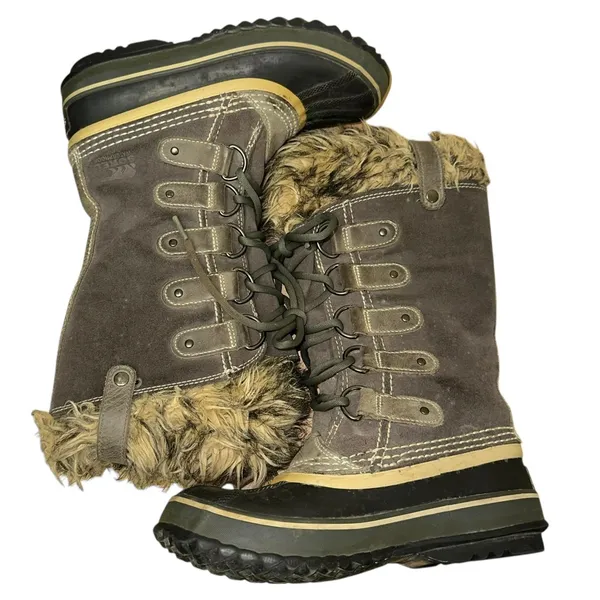 Sorel Joan of Arctic Waterproof Winter Boots Quarry‎ & Black Size 6 - Image 5