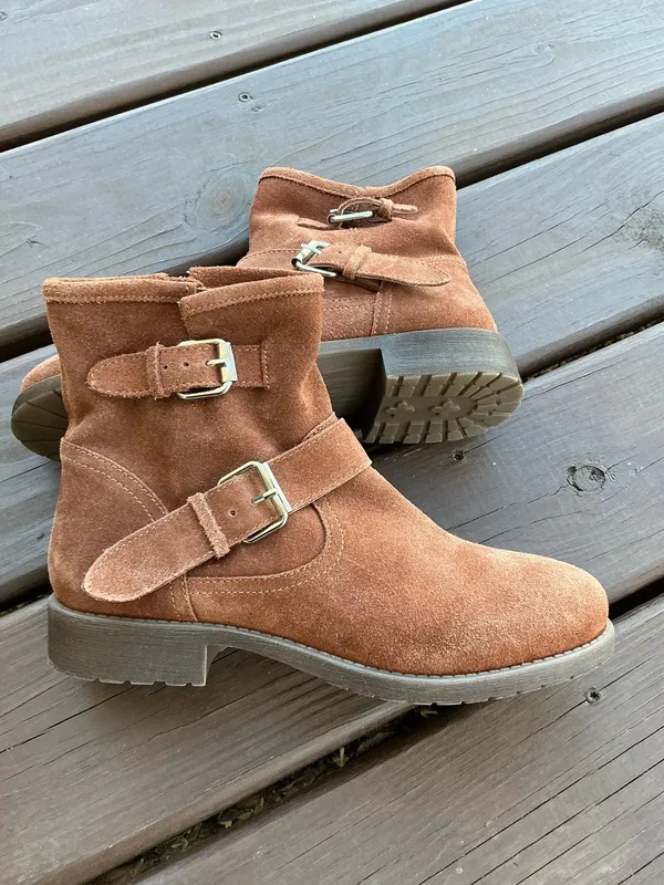 Genuine Suede Buckle Ankle Booties - stylish and comfy 🤎🤎 - Image 8