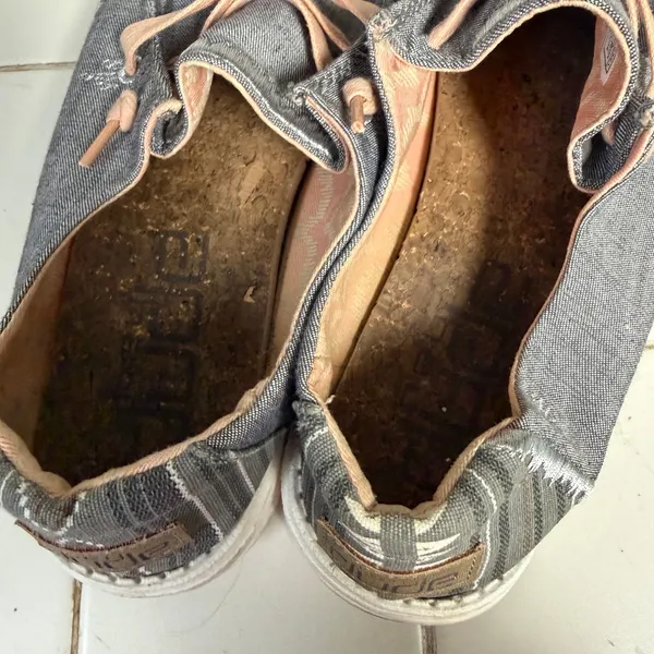 Hey Dude Wendy Boho Gray Size 9 Slip On Casual Gray Peach - Image 5