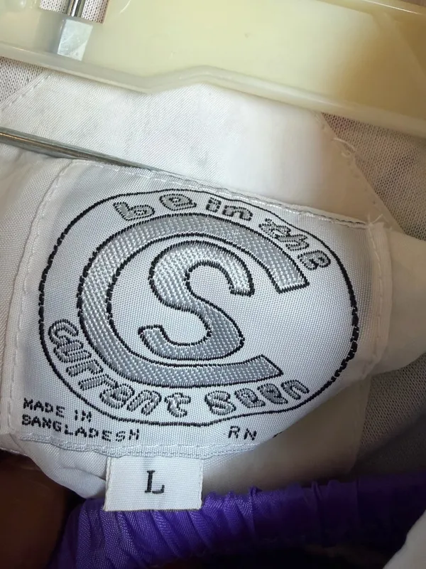 Source Unknown White and Purple Retro Track Jacket and Joggers Set - Image 4