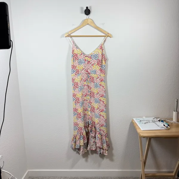 Rails Frida Floral Ruffle Midi Dress in Multicolor Flower Meadow Size S - Image 7