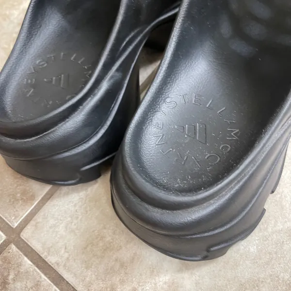 Adidas asmc Stella McCartney Clog‎ Core Black Platform Chunky Slides size 9 lady - Image 6
