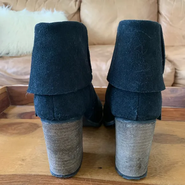 Coconuts by Matisse Black Suede Ankle Boots With Fringe - Image 2