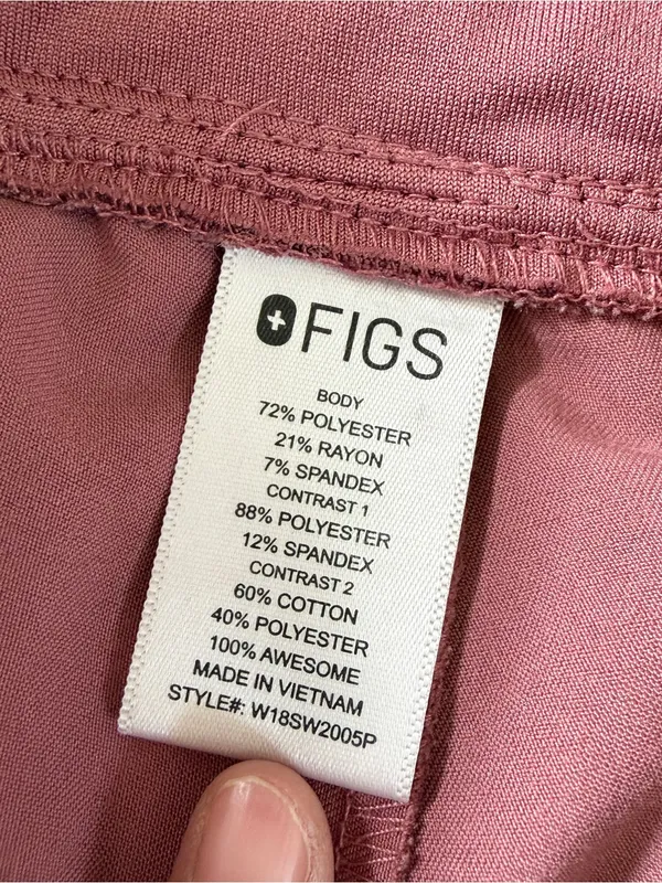 Figs Women’s Zamora Jogger Scrub Pants Pull On in Mauve Pink XSP - Image 8
