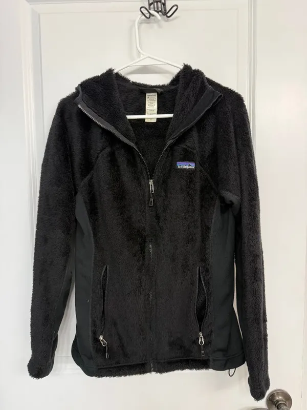 Patagonia R2 Polartec High Loft Hooded Fleece Jacket Black Women’s M - Image 3