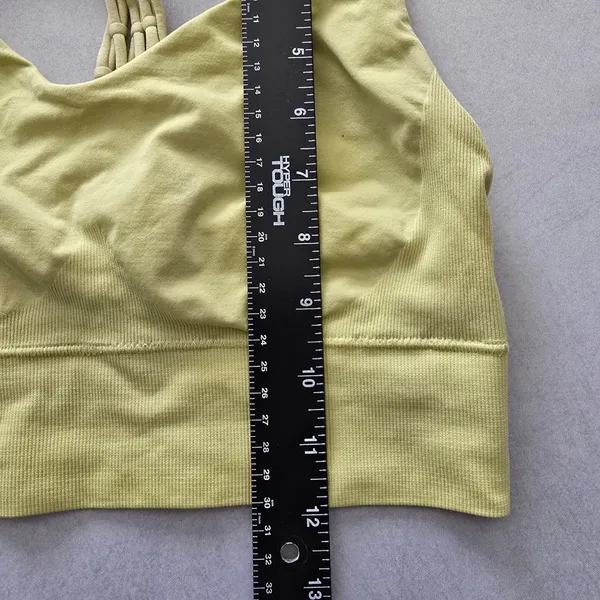 Y2K Green 90s 2000s Crisscross Macrame Retro Activewear Sports Bra‎ Top Medium - Image 8