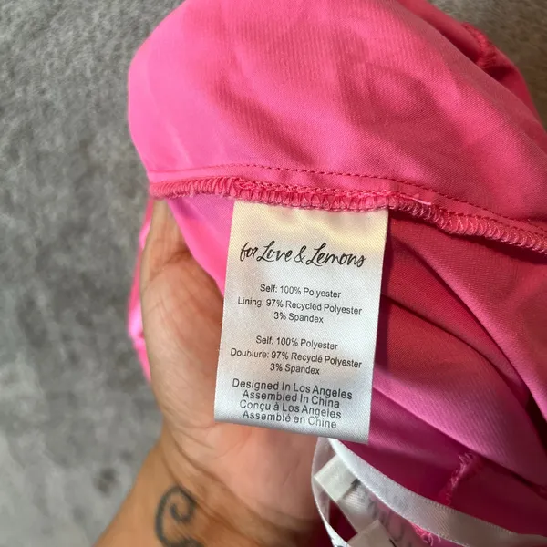 For Love & Lemons Juni Tulle‎ Maxi Dress in Pink Sparkle Glitter Size XS - Image 4
