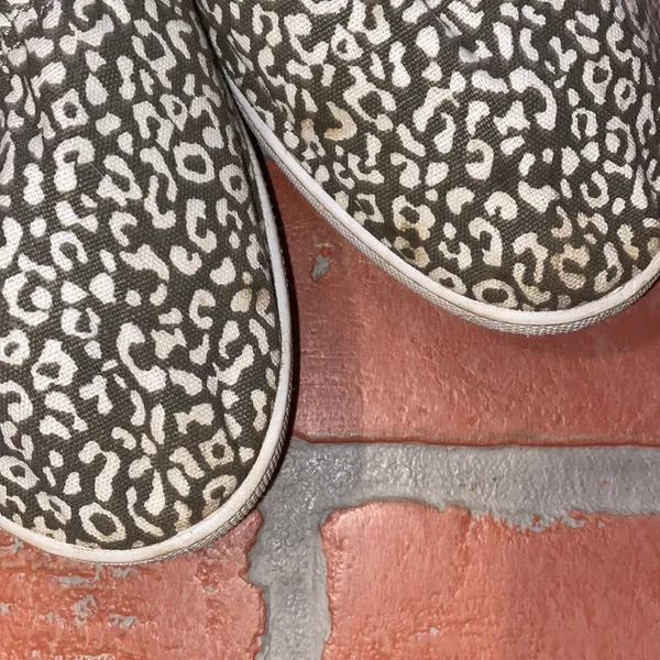 Gray white leopard slip on sneakers Size 8 - Image 3