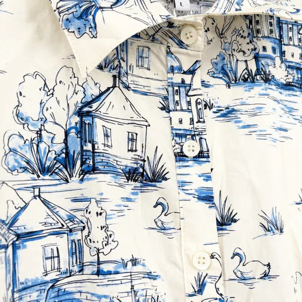 NWT Baltic Born Womens Layne Toile De Jouy Cottagecore Euro Summer Shirt Dress L - Image 6