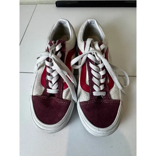 Vans‎ Old Skool Sneakers Women 5.5 Suede Canvas Low Top Skate Shoes - Image 2