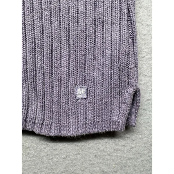 American Eagle Outfitters Purple Ribbed Knit Turtleneck Sweater Size Large Y2K - Image 2
