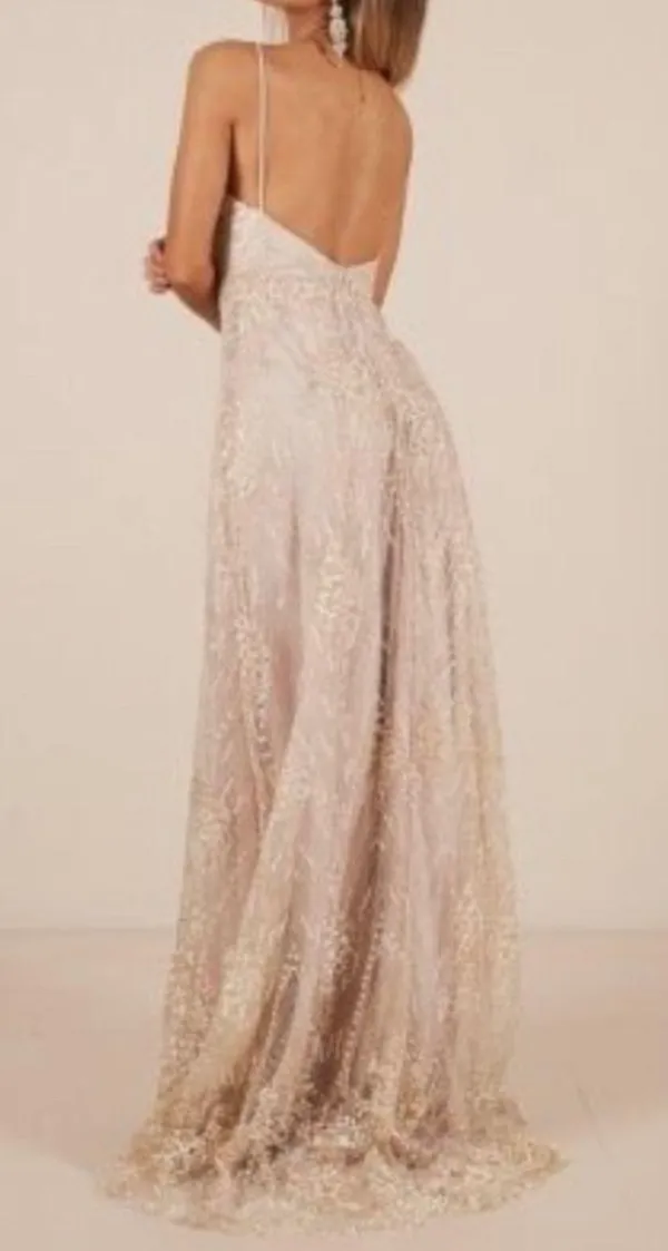 Showpo DRESS IN PINK AND GOLD SPARKLE - Image 2