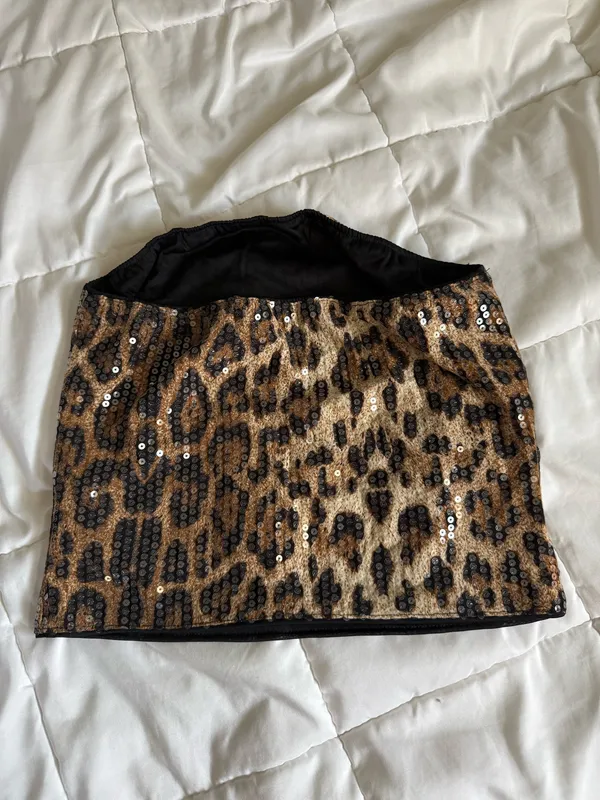 Cheetah Sequin Top Multiple Size M - Image 3